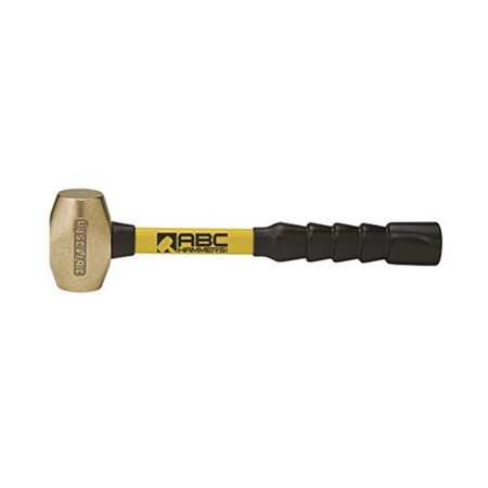 Abc Hammers 3 Lbs. Brass Hammer With 12 In. Fiberglass Handle ABC3BFB
